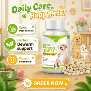 Tabletas Desparasitantes Naturales y Orgánicas para Perros y Gatos, 100 Unidades, para el Control de Parásitos y una Digestión Saludable - Product Image 1