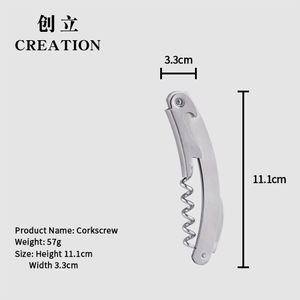 Pistola pequena multifuncional personalizada de aço inoxidável preto para viagem, abridor de garrafas de vinho e cerveja, saca-rolhas personalizado direto da fábrica - Product Image 6