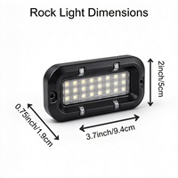Lumière de roche tout métal à 108 LED pour moto électrique, vélo électrique, alimentée par batterie, en aluminium moulé sous pression, étanche IP68