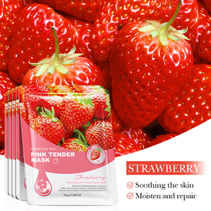 Masque facial hydratant et réparateur à la fraise rose, best-seller des soins de la peau - Product Image 1