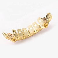 Grillz dents de vampire à huit dents, CZ arc-en-ciel, style Hip Hop Rap Halloween Punk, bijoux dentaires pour hommes et femmes, vente en gros