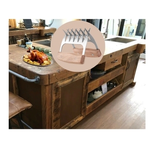 Set di 2 artigli per carne in acciaio inossidabile con 6 punte per barbecue e girarrosto - Product Image 5