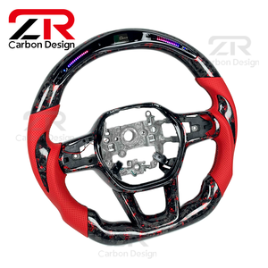 พวงมาลัยคาร์บอนไฟเบอร์แบบฟอร์จพร้อมจอแสดงผล LED สำหรับตกแต่งภายในรถยนต์ฮอนด้า ซีวิค รุ่นที่ 11 - Product Image 3