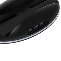 Base de dissipation thermique 2-en-1 pour PS5, support de console de jeu LED 7 couleurs, support vertical pour PS5 version disque/numérique