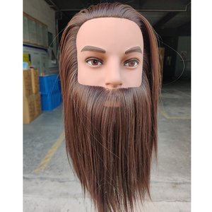 Coiffeur professionnel mâle Mannequin tête <span class=keywords><strong>cheveux</strong></span> synthétiques hommes formation Mannequin cosmétologie tête de poupée <span class=keywords><strong>cheveux</strong></span> courts coupe barbe - Product Image 2