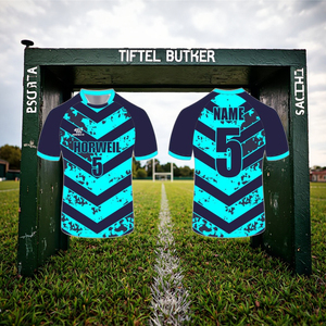 最新メンズラグビージャージー通気性クルーネックスポーツウェアカスタマイズ可能な半袖チーム練習服 - Product Image 4