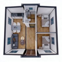 Maison conteneur de luxe extensible avec 3 chambres, 1 salon, 1 salle de bain entièrement équipée et cuisine - Mini-maisons pour adultes, hôtel, villa
