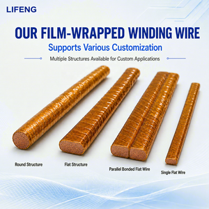 Fil de cuivre isolé Kapton enroulé sous film, classe thermique 220/240/250°C, pour applications industrielles, ferroviaires et haute tension - Product Image 3