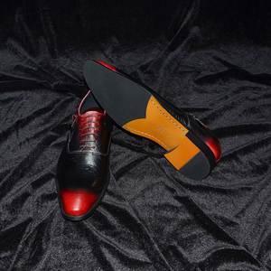 Chaussures de soirée classiques pour hommes en patchwork Oxford - Chaussures d'automne confortables à bout pointu avec fonction de rehaussement - Product Image 4