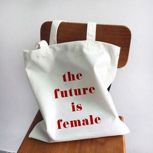 Sac fourre-tout réutilisable écologique pour femme avec impression de logo personnalisé, sac de voyage en toile avec fermeture éclair et motif lettres - Product Image 4