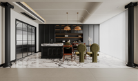 Service de design d'intérieur 3D de luxe léger pour projets résidentiels de villas écologiques avec des concepts d'intérieur modernes