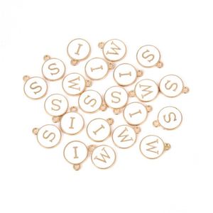 Kit de bijoux DIY double face avec lettres anglaises et accessoires numériques effet goutte d'huile : bracelet rond, collier, porte-clés, sangle de téléphone - Product Image 5