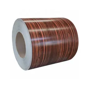 Bobina in acciaio zincato preverniciata personalizzata stampata PPGI bobina in acciaio a grana di legno