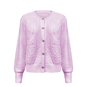 <span class=keywords><strong>Cardigan</strong></span> in <span class=keywords><strong>Cotone</strong></span> Personalizzato Autunno-Inverno, Maglione Semplice <span class=keywords><strong>Bianco</strong></span> Latte a Trecce per Donna - Product Image 4