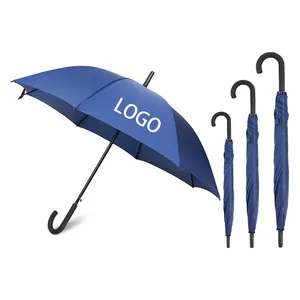 Grosir otomatis Promosi pabrik ekstra besar payung lurus besar dengan Logo Anda