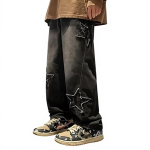 <span class=keywords><strong>Jeans</strong></span> <span class=keywords><strong>Boyfriend</strong></span> da <span class=keywords><strong>Uomo</strong></span> YUNBOFEI Y2K a Vita Media, Denim Traspirante Eco-Friendly, Stile Hip Hop Streetwear Harajuku - Product Image 3