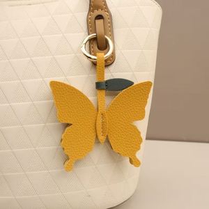 Elegant Pu Leather Pendant <b>Keyring</b> Portable Butterfly <b>Charm</b> Keychain Accessories for Women Stylish Handbag Decorations - Product Image 1
