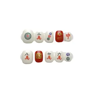 Design #510 Dropshipping Handmade French Style Nail Art Nails mahjong style design press on nails