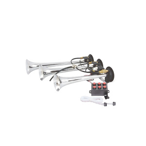 Three Tube Air Horn 8 Tone 6 Tone ST-1012 For Vehicle Truck Aluminum <b>Electric</b> Horn With Control Panel And Wiring <b>Kit</b> - Product Image 2