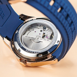 Reloj Deportivo Multifunción Cuadrado de Oro Rosa para Hombre Reef Tiger/RT, Reloj de Pulsera Mecánico de Caucho Luminoso con Calendario de Golf RGA1805 - Product Image 6