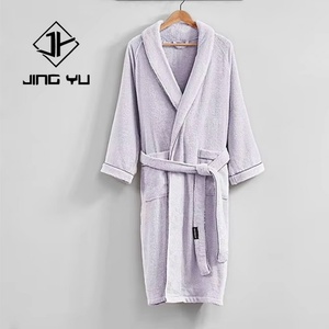Peignoir de fabricant OEM, logo brodé personnalisé, peignoir 100% coton épaissi, vente en gros d'hôtel, peignoir unisexe - Product Image 5