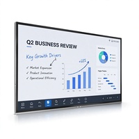 Pizarra Interactiva Inteligente 4K de 65/75 Pulgadas, Pantalla Táctil de 20 Puntos para Sala de Reuniones y Aula