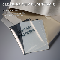 Feuille de plastique extensible Wonlami pour imprimantes jet d'encre, transparente, pour imprimantes laser, film OHP A4 125 microns, vente en gros personnalisée, vente chaude