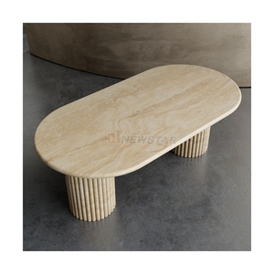 Newstar moda di lusso italiano <span class=keywords><strong>vendita</strong></span> calda moderna travertino in pietra naturale soggiorno mobili in marmo tavolino tavolo da pranzo - Product Image 4