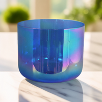Ensemble bols chantants en cristal de lumière cosmique de couleur de Chakra d'usine HF bols sonores en cristal de guérison par le son thérapie de méditation