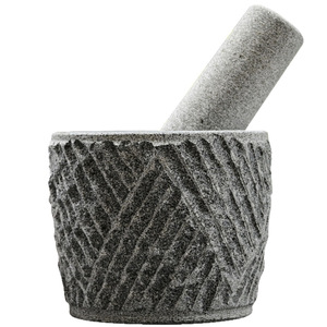 Natural Stone Garlic Mortar And Pestle Manual Grinding Tool For Kitchen Herb Spice Crushing - Product Image 5