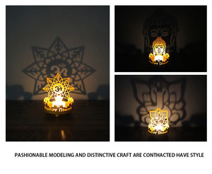 Nicro เชิงเทียนสไตล์ดิวาลีสำหรับตกแต่งรูปช้างสวยงาม - Product Image 5