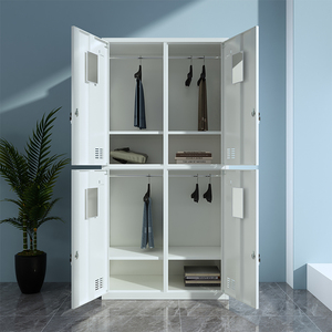 Metal Steel <b>Locker</b> <b>Cabinet</b> 4 Door Storage Wardrobe Lockable School Office Hospital Use - Product Image 4