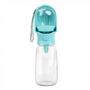 Botella de Agua Portátil de Plástico a Prueba de Fugas para Perros y Bebedero de Viaje, Fácil de Limpiar, Contenedor de Alimentos para Perros y Cachorros - Product Image 1