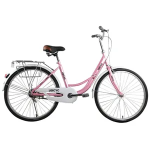 Lassic-bicicleta de carretera con marco de acero para mujer, <span class=keywords><strong>bici</strong></span> de marca de 7 velocidades, 26 y 28 pulgadas - Product Image 5