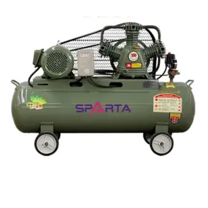 4KW 5.5 HP 80L 100L 200L 500L piston belt driven air compressor for industrial use