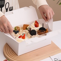 Boîte d'emballage portable transparente et épaissie pour cupcakes, avec estampage, pour aliments, 1/2/4/6 pièces, desserts, pâtisseries, tartes, muffins