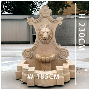 <span class=keywords><strong>Fontaine</strong></span> en marbre sculptée à la main sur mesure, <span class=keywords><strong>fontaine</strong></span> <span class=keywords><strong>murale</strong></span> extérieure, <span class=keywords><strong>fontaine</strong></span> décorative <span class=keywords><strong>de</strong></span> jardin extérieure pour parc - Product Image 2