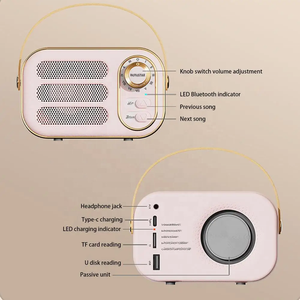 Trung Quốc Tốt Nhất Lớn DW13 Retro Đài Phát Thanh <span class=keywords><strong>Surround</strong></span> Âm Thanh Stereo Không Dây Loa Di Động Mini Sáng Tạo Âm Nhạc Máy Nghe Nhạc Loa Với Hộp - Product Image 2