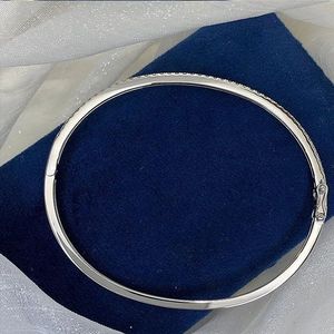 Xinfly Waterproof Women Jewelry 18K White Gold Luxury Classic 0.74ct Natural Diamond Simple Tennis <b>Bracelet</b> Fashion <b>Bangle</b> - Product Image 4