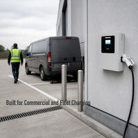 Nouveau chargeur rapide mural DC 30 kW CCS2 EV Box pour usage domestique et commercial, étanche IP54, protection contre la foudre IK10, GB WrightCharge