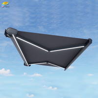 Parasol motorisé extérieur en alliage d'aluminium durable, étanche, avec télécommande, entièrement fermé, pour patio, jardin, balcon, protection solaire