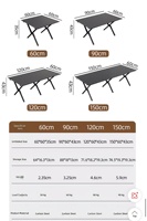 Table de pique-nique Egg Roll pour usage extérieur, 4 tailles, extra large