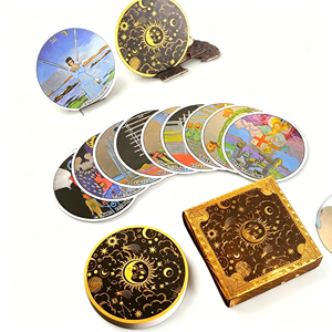 Juego de Cartas del <span class=keywords><strong>Tarot</strong></span> con Borde Dorado de 350 g/m², con Guía, Impresión Personalizada y Caja con Cierre Magnético para Kit de <span class=keywords><strong>Tarot</strong></span> de Rituales Espirituales - Product Image 1