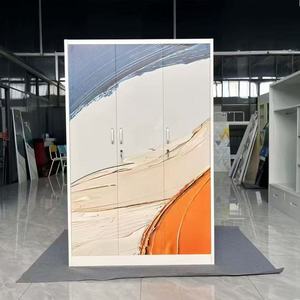 <span class=keywords><strong>Armoire</strong></span> à portes coulissantes avec miroir et serrure <span class=keywords><strong>Armoire</strong></span> de rangement moderne <span class=keywords><strong>pour</strong></span> chambre à coucher, <span class=keywords><strong>couloir</strong></span>, design en acier imprimé. - Product Image 6