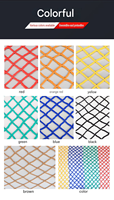 Filet de sécurité coloré pour enfants en nylon, tailles de mailles 3x3cm, 5x5cm, 10x10cm, pour rampes d'escalier et de balcon