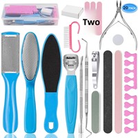 Kit de pédicure professionnel avec râpe et grattoir pour les pieds en plastique et acier inoxydable + personnalisable avec logo et outils