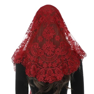 त्रिकोण कैथोलिक चर्च मैटिटिला वेल्स धार्मिक ईसाई पुष्प फीके लिए स्कार्फ शॉल घूंघट - Product Image 4