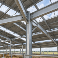 Structure modulaire en acier préfabriqué pour entrepôt d'élevage, bâtiment d'élevage porcin, entrepôt, abri, grange