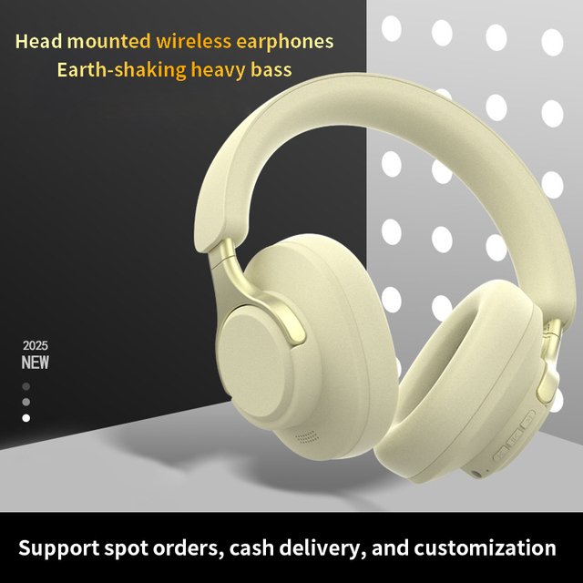 Factory Wholesale Over Ear Wireless Headphones ANC Noise Cancelling Long Battery Life Headset with Mic CE Certified Bulk