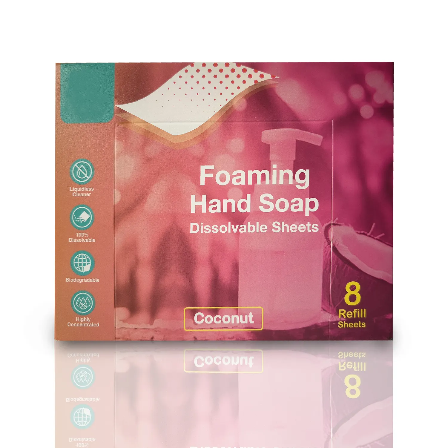 Tavoletta di sapone per mani con schiuma da campeggio portatile Eco Friendly fogli di carta per lavare a mano